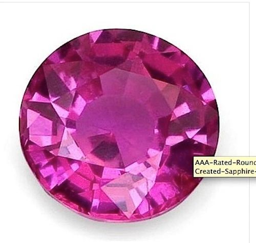 ROUND BRIGHT PINK LAB CREATED SAPPHIRE #3 (1mm to 16mm)