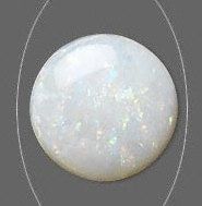 MASTERPIECE COLLECTION: ONE ROUND CABOCHON GENUINE WHITE (WITH RAINBOW COLORS) OPAL (3mm - 6mm)