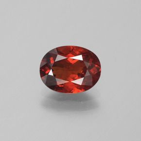 OVAL FACETED AAA BRIGHT ORANGE RED (NATURAL) GARNET (5x3-10x8mm)