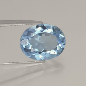 OVAL FACETED AAA BRIGHT (NATURAL) SKY BLUE TOPAZ (6x4-20x15mm)