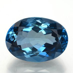 OVAL FACETED AAA BRIGHT (NATURAL) LONDON BLUE TOPAZ (6x4-12x10mm)