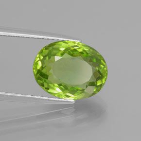 OVAL FACETED AAA BRIGHT (NATURAL) APPLE GREEN PERIDOT (5x3-10X8mm)