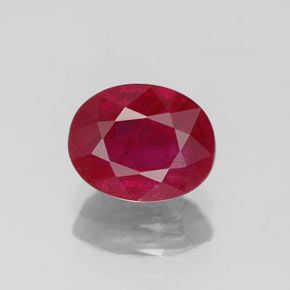 AA RATED OVAL FACETED BRIGHT RED (NATURAL) PRECIOUS RUBY (5x3 - 7x5mm)