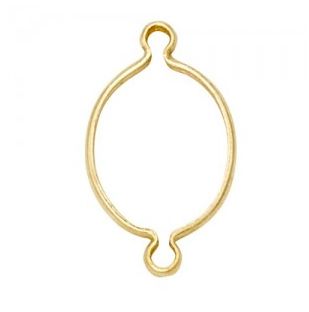 10-Pack of Yellow Gold Filled Double Loop Oval Wrap Tite Setting (5x3-10x8mm)