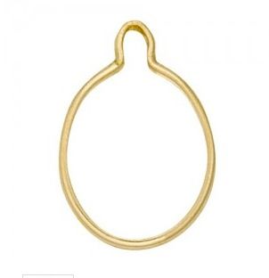 10-Pack of Yellow Gold Filled Single Loop Oval Wrap Tite Setting (5x3-14x10mm)