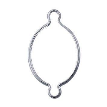 10-Pack of Sterling Silver Double Loop Oval Wrap Tite Setting (5x3-10x8mm)