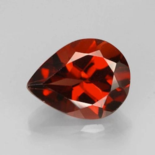 PEAR FACETED AAA BRIGHT ORANGE RED (NATURAL) GARNET (5x3-12x8mm)