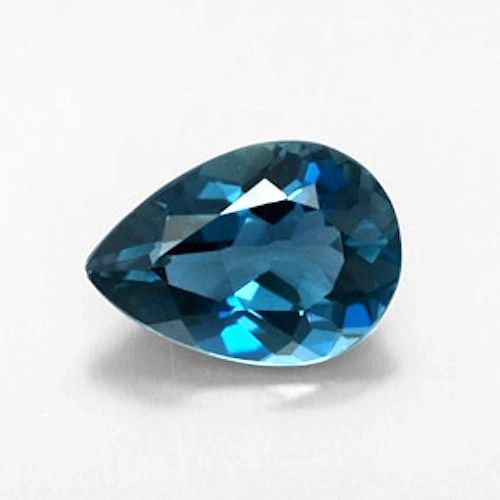 PEAR FACETED AAA BRIGHT (NATURAL) LONDON BLUE TOPAZ (6x4-12x8mm)