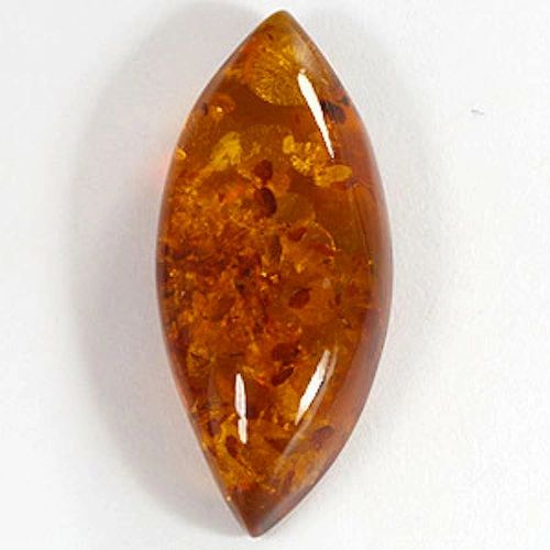 AAA Rated Marquise Cabochon Genuine (Natural) Rich Golden Baltic Amber (8x4mm-10x5mm)