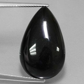 Masterpiece Collection: (1) AAA Rated Genuine (Natural) Black Onyx Pear Cabochon (6x4mm-9x6mm)