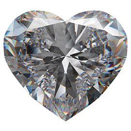Heart Brilliant Faceted Genuine Moissanite Created by Charles & Colvard (4x4-8x8mm)
