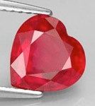 One Heart Faceted Bright Red Lab Created Ruby (4x4, 5x5, 6x5, 7x7, 8x8, 9x9, 10x10, 11x11, 12x12, 13x13 & 14x14mm)