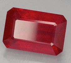 One Octagon Faceted Bright Red Lab Created Ruby (5x3, 6x4, 7x5, 8x6, 9x7, 10x8, 11x9, 12x10, 16x12 & 18x13mm)