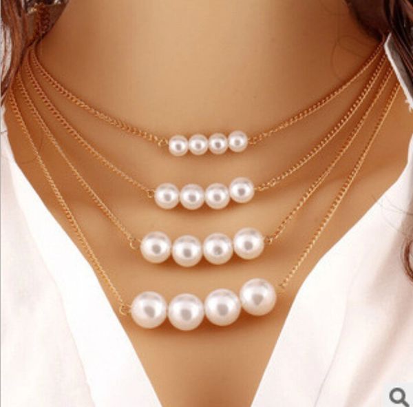 Large Imitation Pearl Necklace Fashion Jewelry