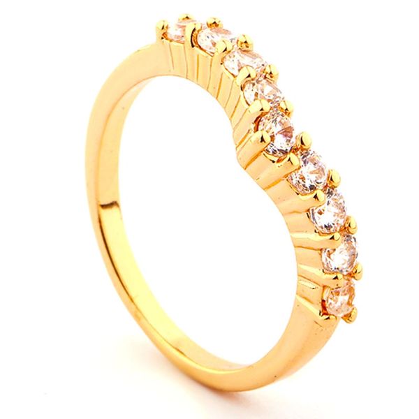 18kt Rose Gold Filled and Crystal Accented Ring Size 7