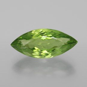 MARQUISE FACETED AAA BRIGHT APPLE GREEN (NATURAL) PERIDOT