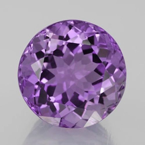 ROUND FACETED AAA BRIGHT PURPLE (NATURAL) AMETHYST