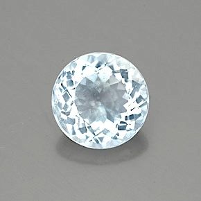 ROUND FACETED AAA BRIGHT BLUE GREEN (NATURAL) AQUAMARINE