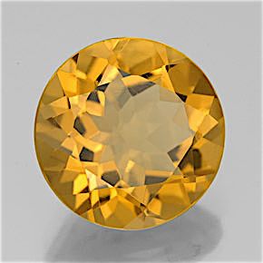 ROUND FACETED AAA BRIGHT GOLDEN (NATURAL) CITRINE