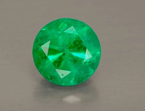 ROUND FACETED GEORGOUS GREEN GENUINE (NATURAL) EMERALD