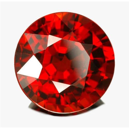 ROUND FACETED AAA BRIGHT ORANGE RED (NATURAL) MOZAMBIQUE GARNET
