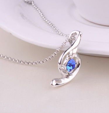 Very Pretty Elegant Blue CZ Statement Necklace