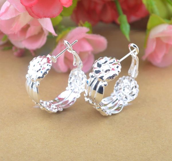 Pair of Sterling Silver Fancy (26mm) Hoop Earrings