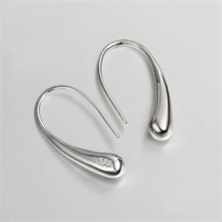 Pair of Elegant 925 Silver Plated Waterdrop Dangle Earrings