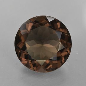 ROUND FACETED AAA BRIGHT SMOKY GOLD (NATURAL) QUARTZ