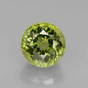 ROUND FACETED AAA BRIGHT APPLE GREEN (NATURAL) PERIDOT