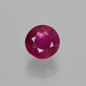 ROUND FACETED BRIGHT RED (NATURAL) PRECIOUS RUBY (2-5mm)