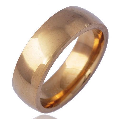 6mm Polished Yellow Gold Plated Band Size 6