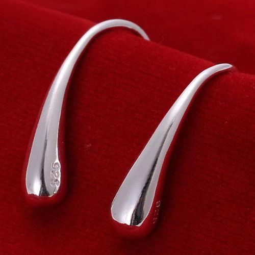 Silver Plated Teardrop Stud Earrings