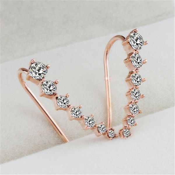 Pair of Elegant White Crystal Diamante Fashion Stud Earrings