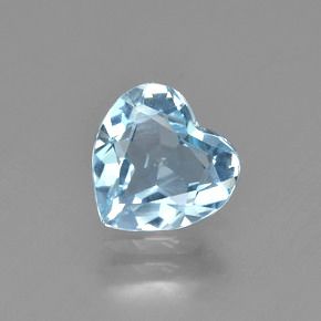 HEART FACETED AAA BRIGHT BLUE GREEN (NATURAL) AQUAMARINE