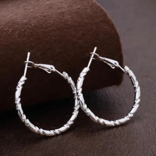 Pair of Sterling Silver Plated (30mm) Hoop Earrings