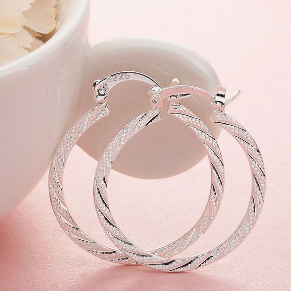 Pair of Sterling Silver Plated (27mm) Hoop Earrings