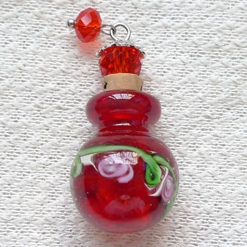 Lovely Murano Lampwork Art Glass Perfume Bottle