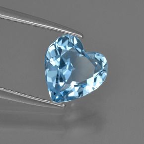 HEART FACETED AAA BRIGHT SKY BLUE (NATURAL) TOPAZ
