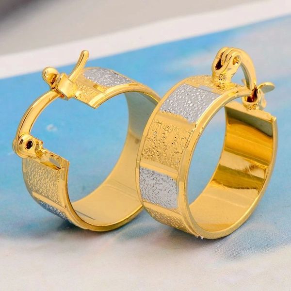 14kt Gold Filled Snake Skin (15mm) Wide Hoop Earrings