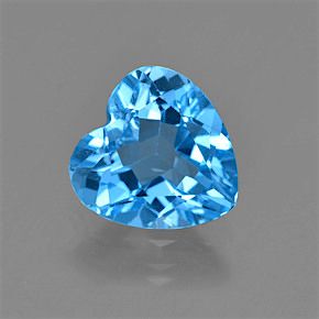 HEART FACETED AAA BRIGHT SWISS BLUE (NATURAL) TOPAZ