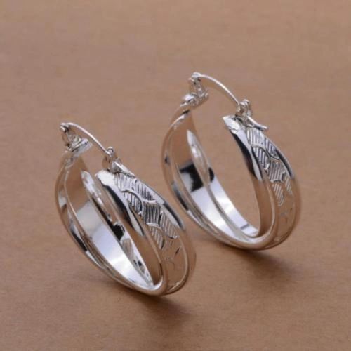 Pair of Silver Plated Fancy (25x8mm) Earrings