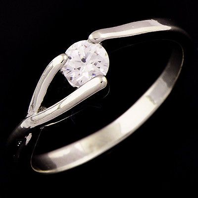White Gold Filled Bright White Cubic Zirconia Ring Size 5.5