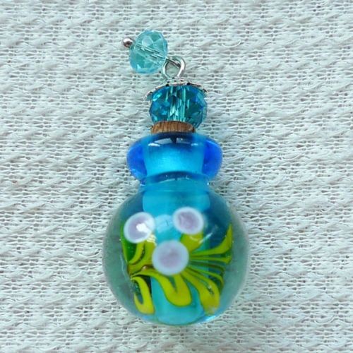 Lovely Murano Lampwork Art Glass Perfume Bottle