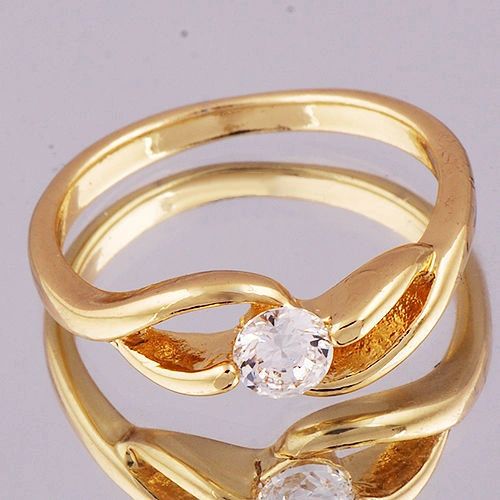 Yellow Gold Filled Cubic Zirconia Fashion Ring Size 6.5