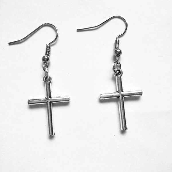 Very Nice Pair of Cross Dangle Earrings (Pierced)