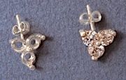 Two Sterling Silver Round Tri-Cluster Pre-Notched Stud Earring Settings (1.6-5.5mm)