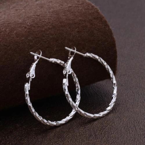 Pair of Sterling Silver Plated (27mm) Hoop Earrings