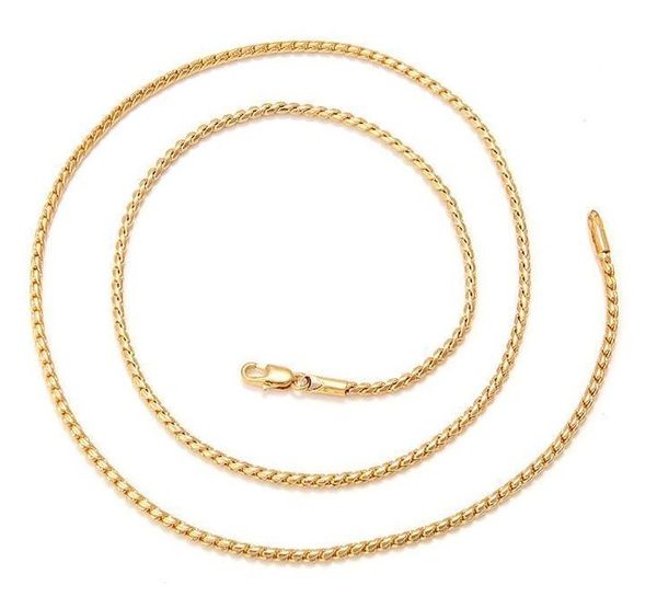 10kt Yellow Gold Filled 24" Link Chain With Lobster Claw Clasp