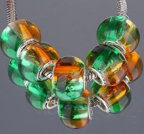 5 Pieces Silver Plated Murano Lampwork Funky Bead Collection